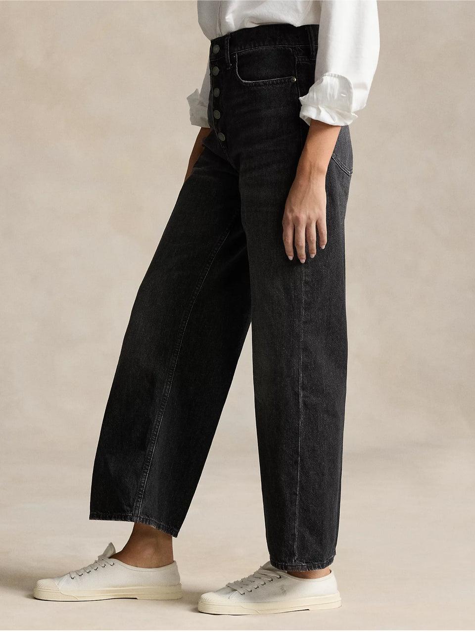 RALPH LAUREN Jeans in Cotone Egiziano Cropped Grigio Super Saving Price