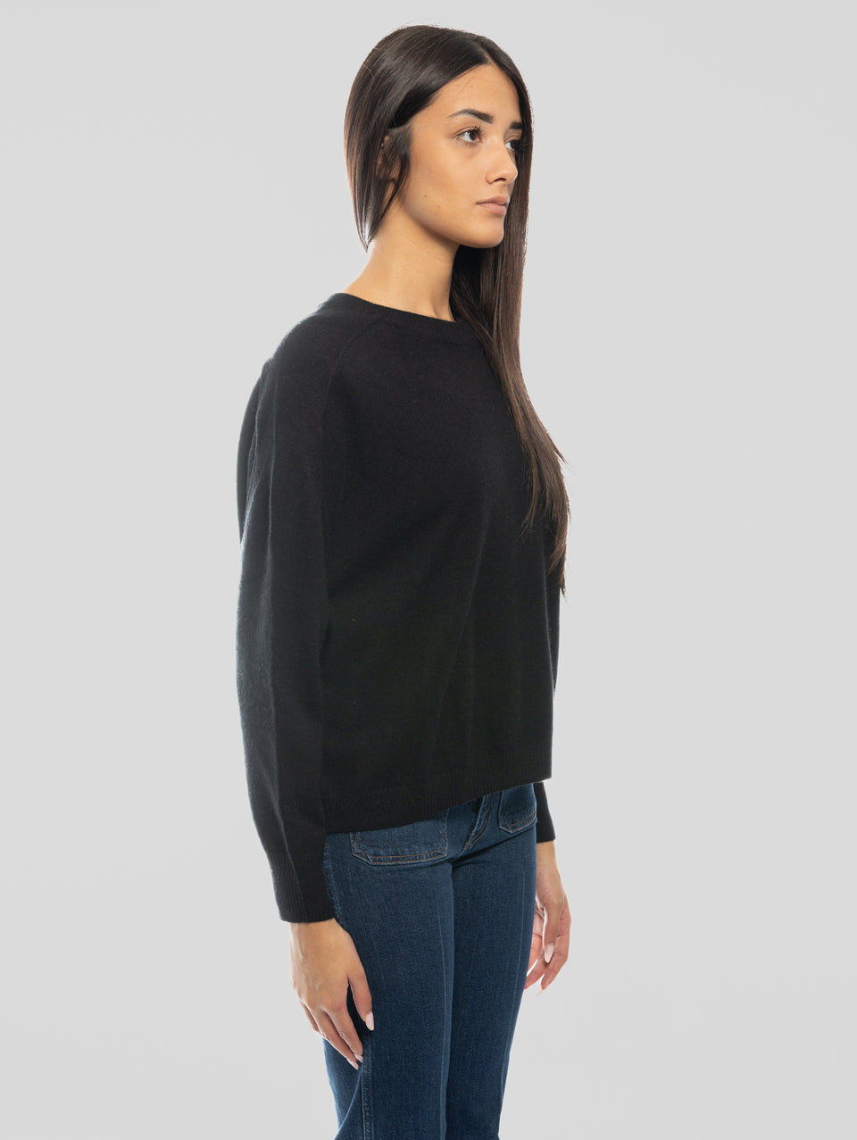 NOTSHY Maglia Girocollo Cropped Nero Ultimo giorno