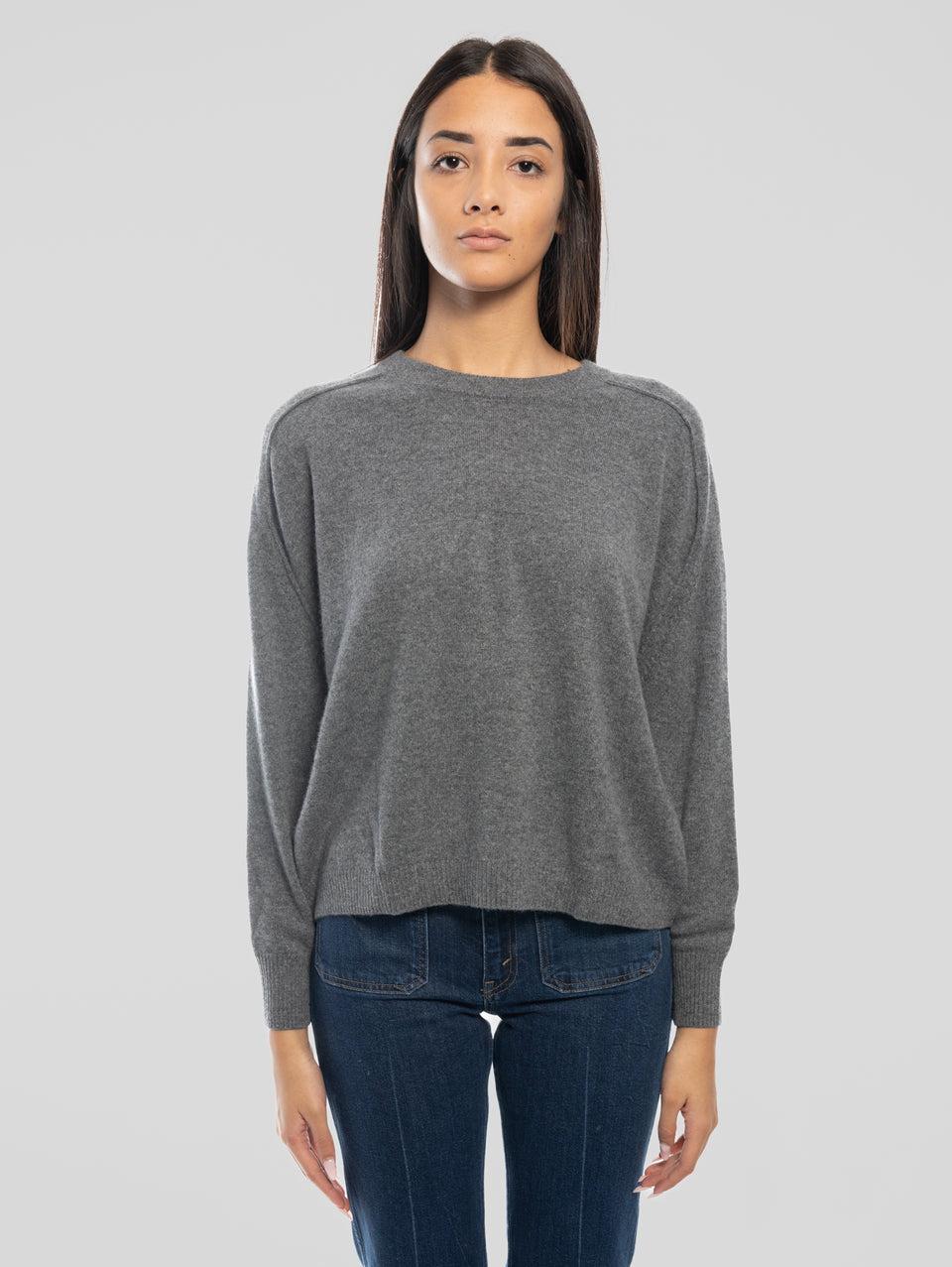 NOTSHY Maglia Girocollo Cropped Grigio Promozione temporanea