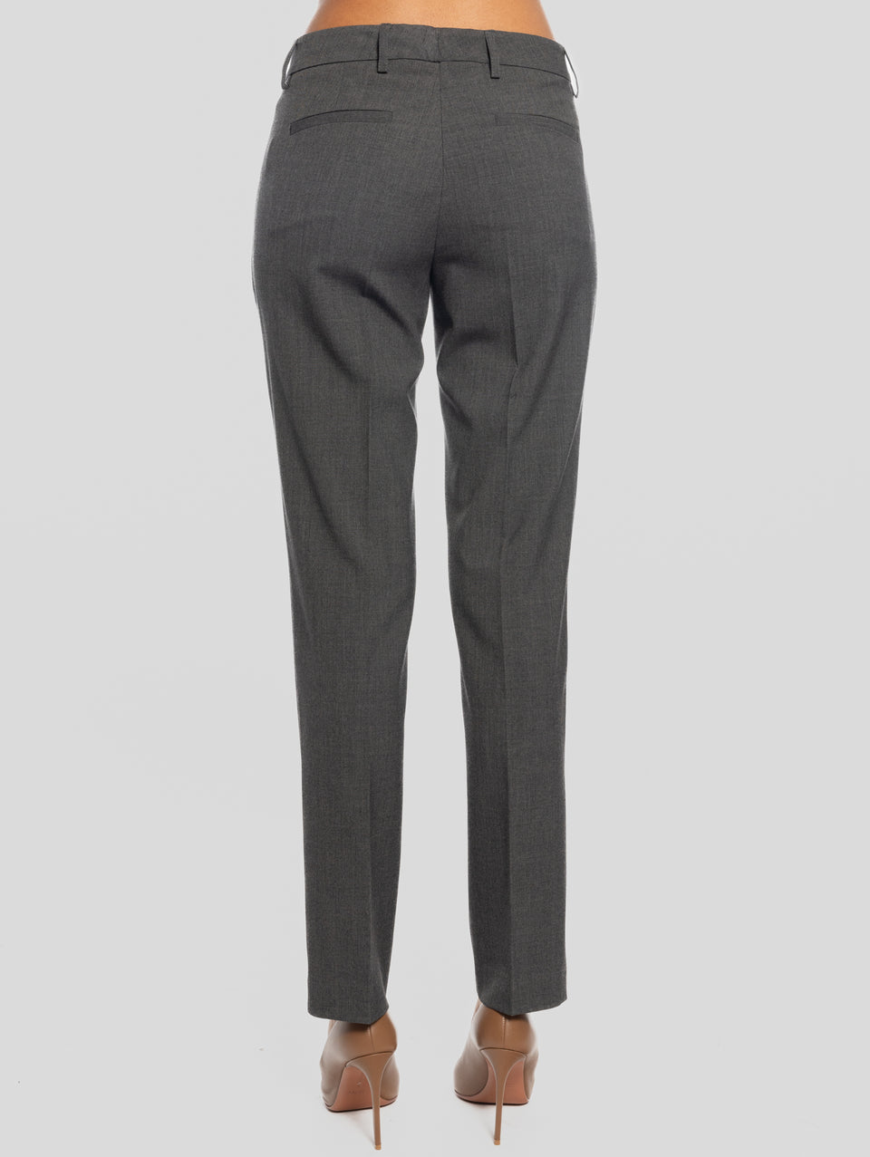 MAISON SECRÈTE Pantaloni Dritti in Viscosa Antracite In vendita