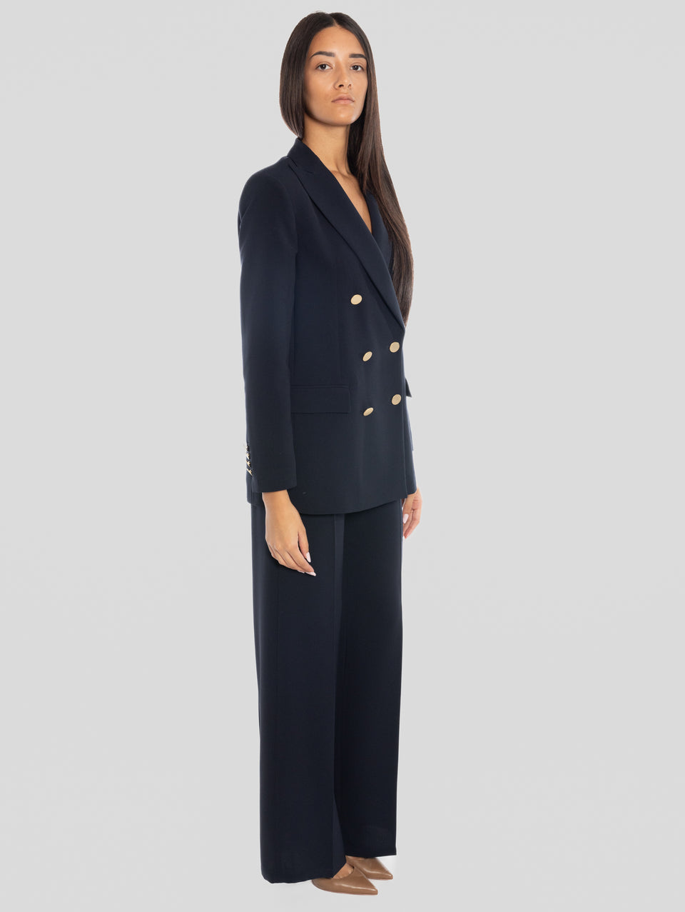 MAISON SECRÈTE Pantaloni Palazzo in Cady Blu 50% di sconto per tempo limitato