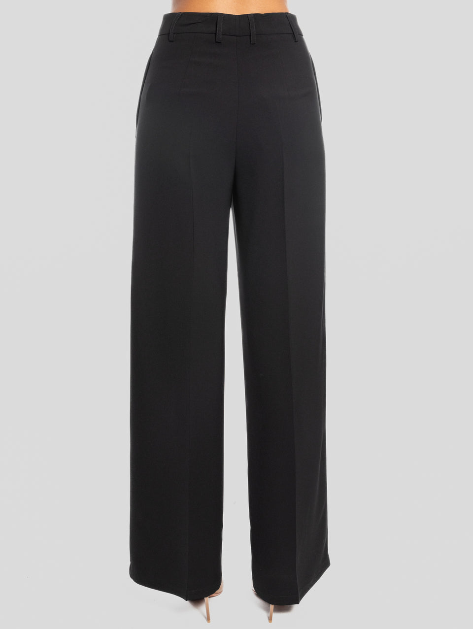MAISON SECRÈTE Pantaloni Palazzo in Cady Nero Sconti questo mese