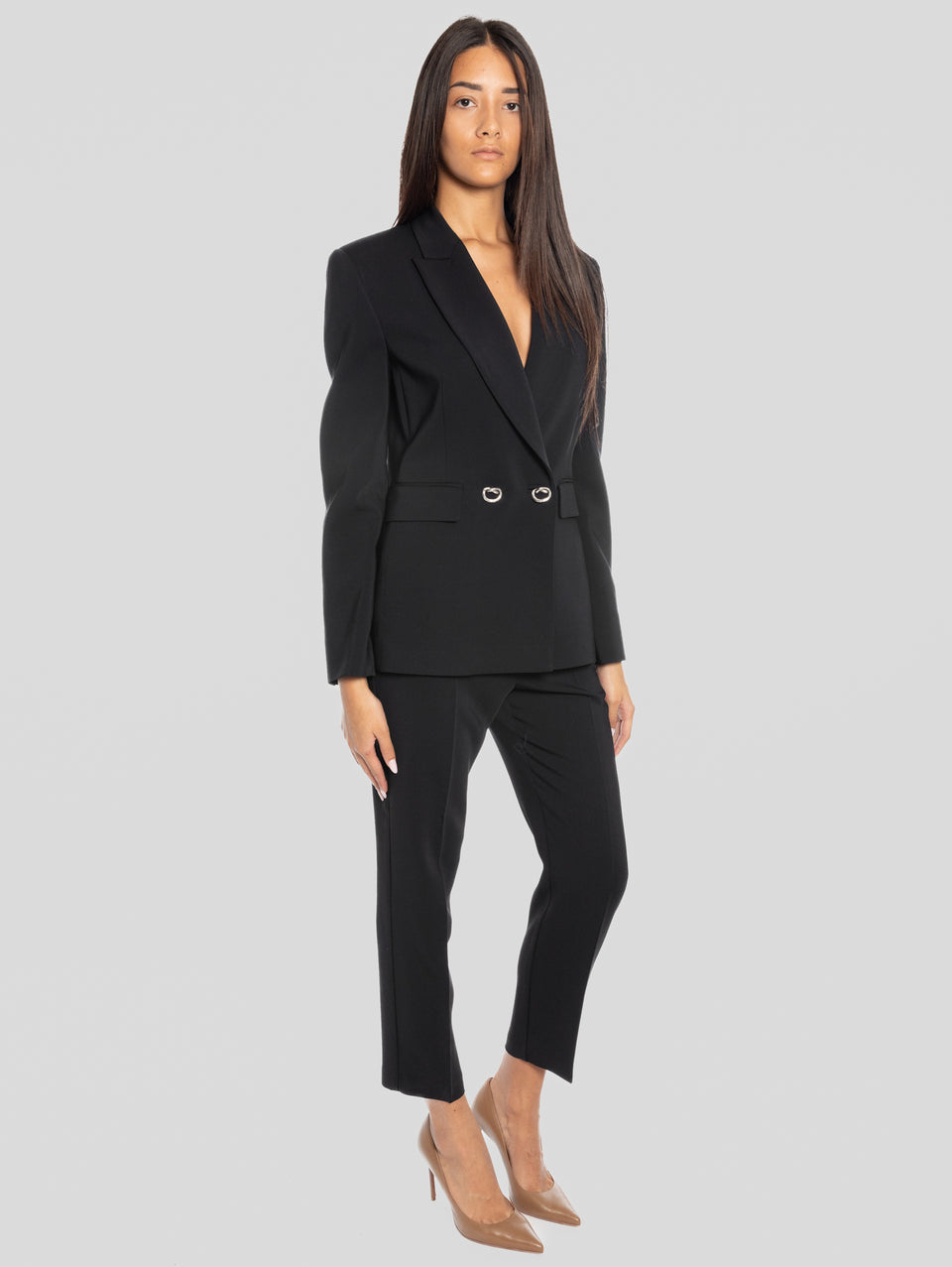 PINKO Pantaloni Eleganti in Cady Tecnico Nero 2025