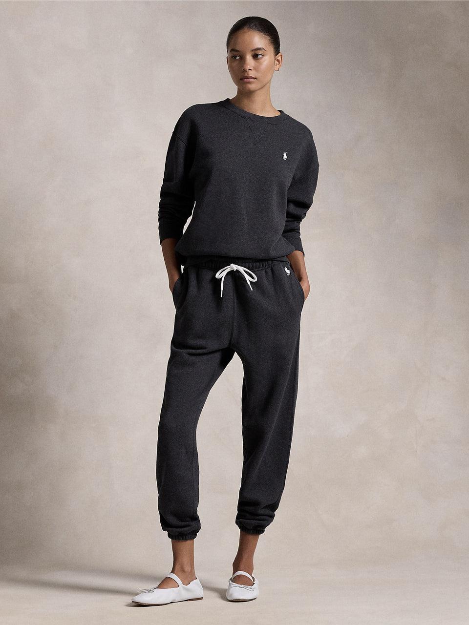 RALPH LAUREN Pantaloni da Jogging con Elastico Nero In Linea
