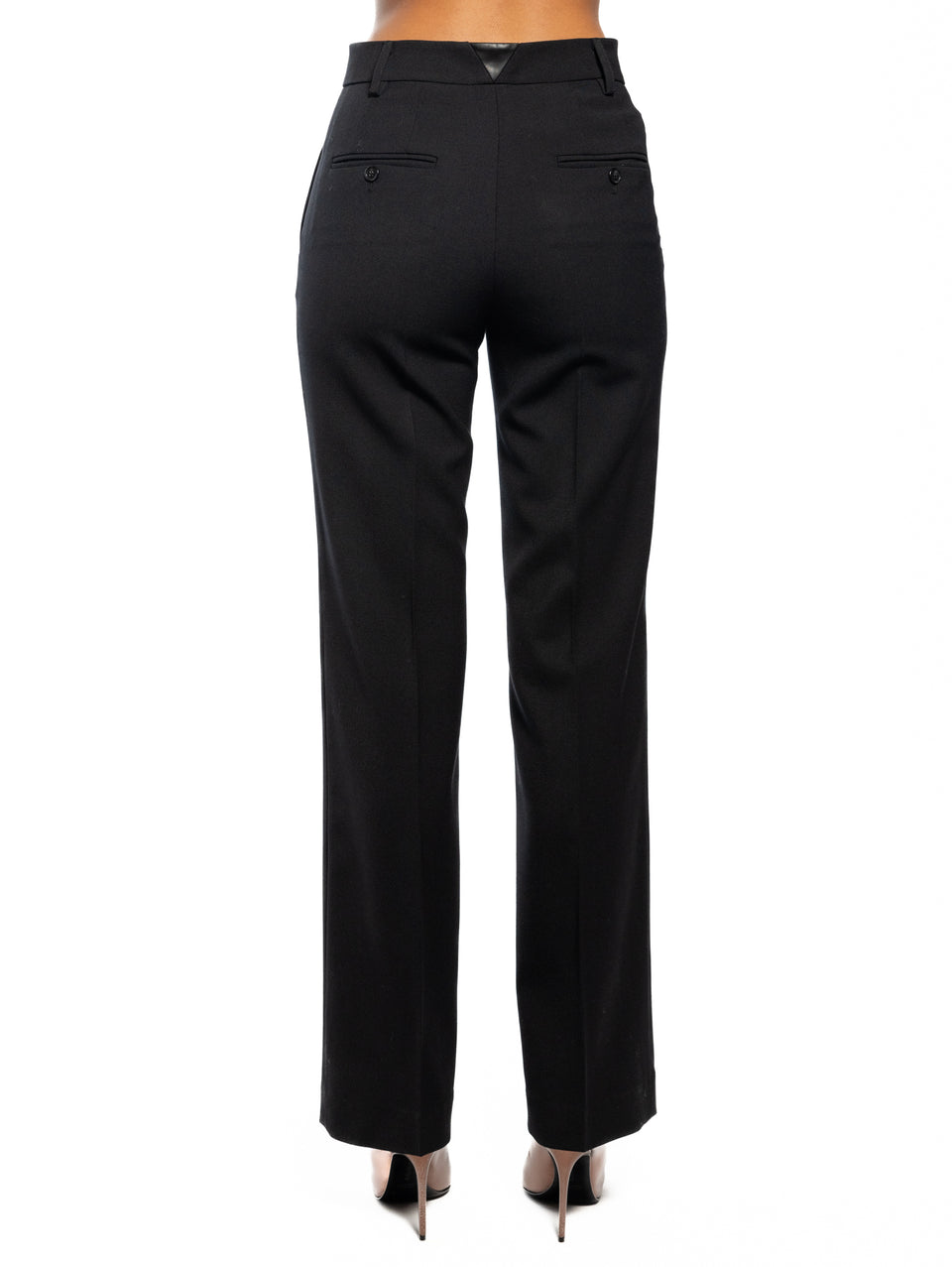 PINKO Pantaloni in Twill Dritti Nero Nuovo
