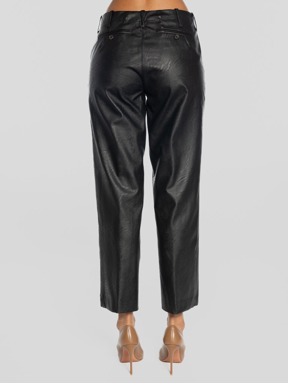 KILTIE Pantaloni in Similpelle Nero Qualità