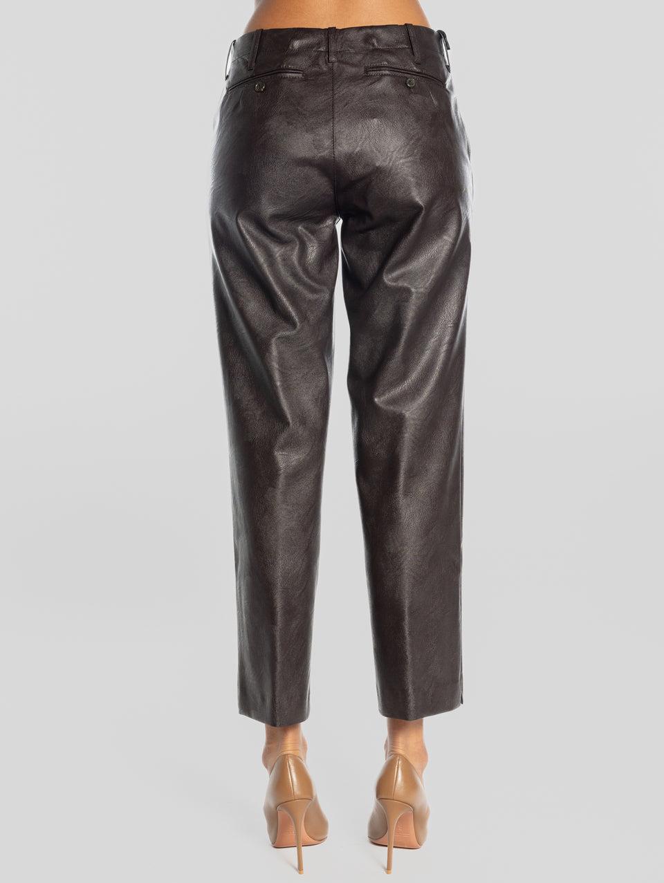 KILTIE Pantaloni in Similpelle Borgogna Vendita