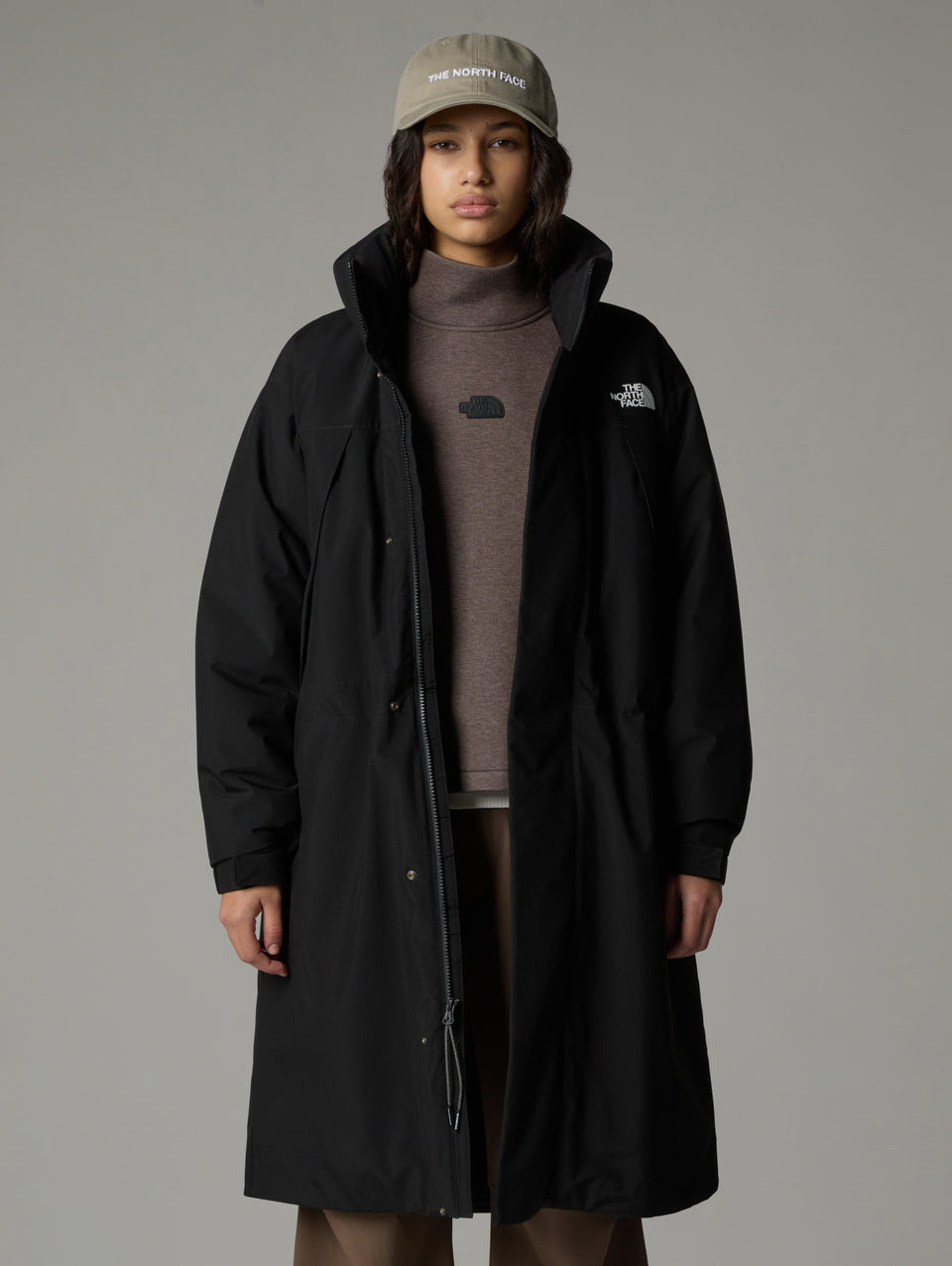 THE NORTH FACE Parka Lungo Imbottito con Cappuccio Nero Qualità Garantita