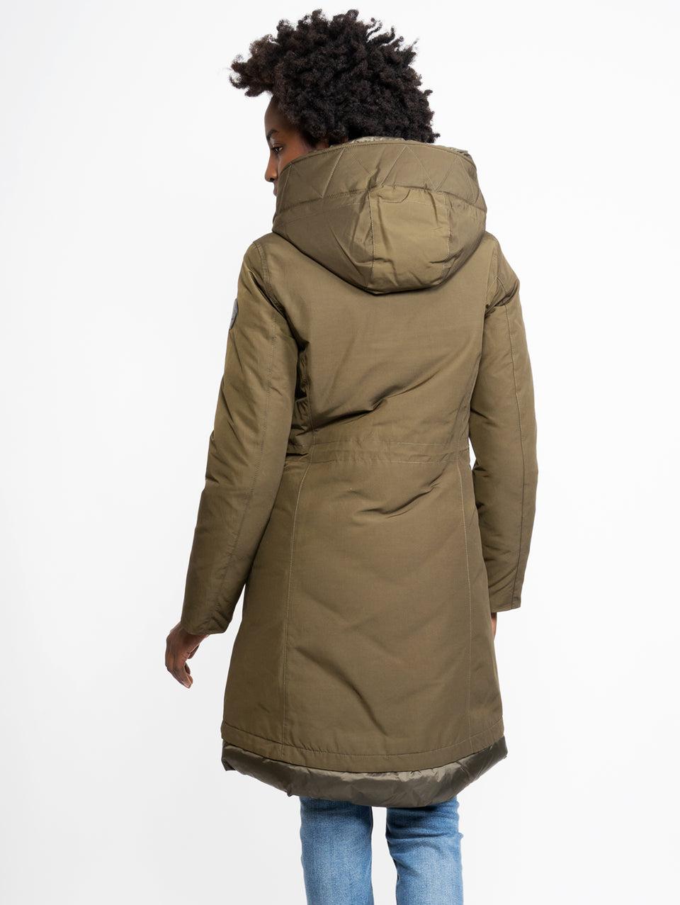 WOOLRICH Parka Weoka in Ottoman Verde Scuro Acquista Ora