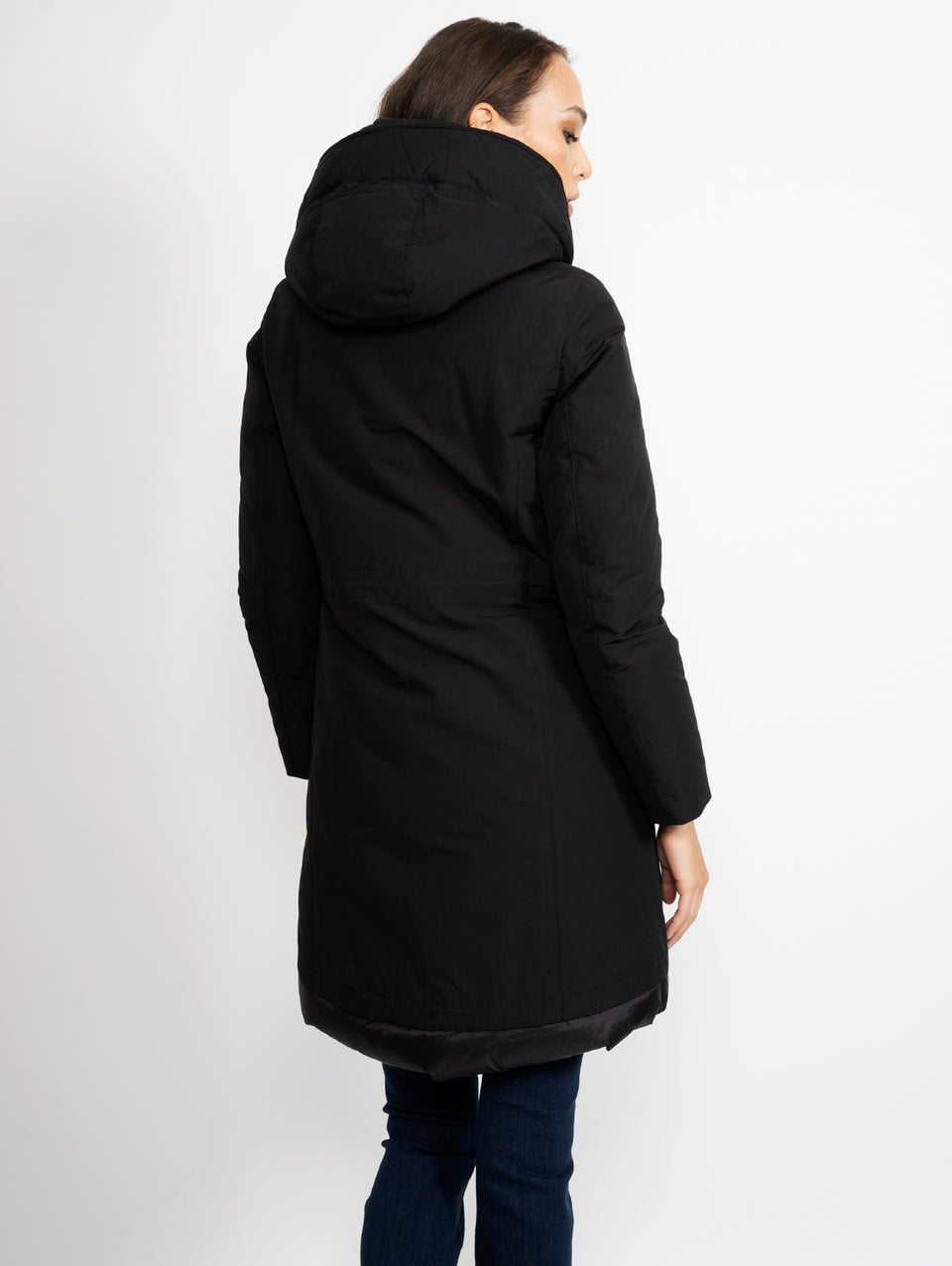 WOOLRICH Parka Weoka in Ottoman Nero Consegna Veloce