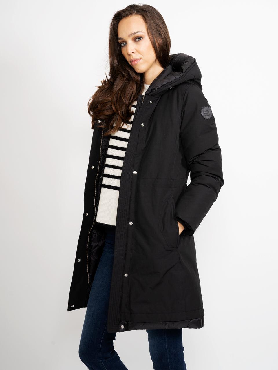WOOLRICH Parka Weoka in Ottoman Nero Consegna Veloce