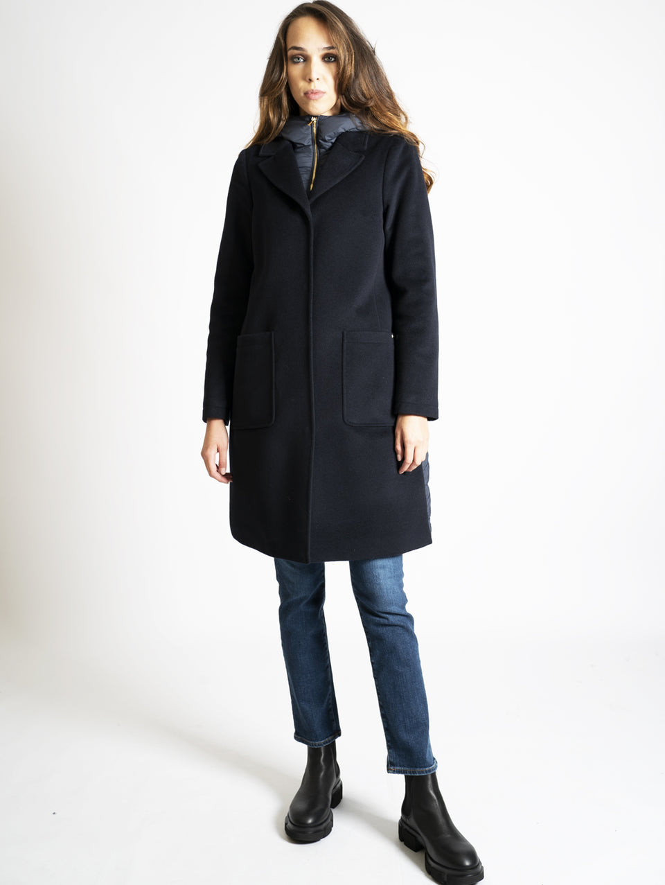 WOOLRICH Parka Due in Doppio Tessuto Blu Fino Al -60%