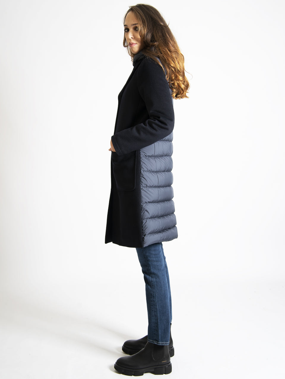 WOOLRICH Parka Due in Doppio Tessuto Blu Fino Al -60%