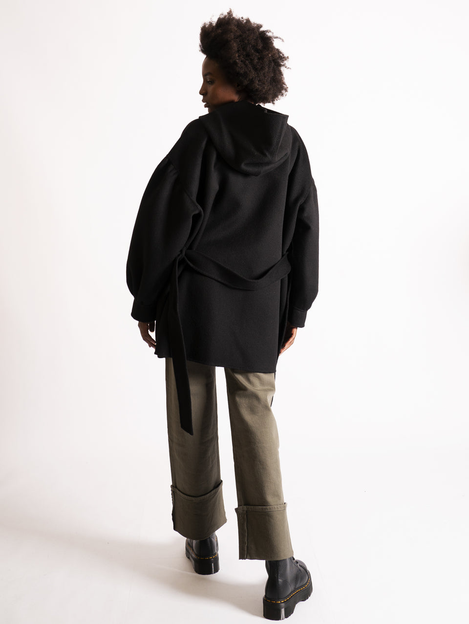 P.A.R.O.S.H. Parka in Doppio di Lana Nero Affare Del Giorno