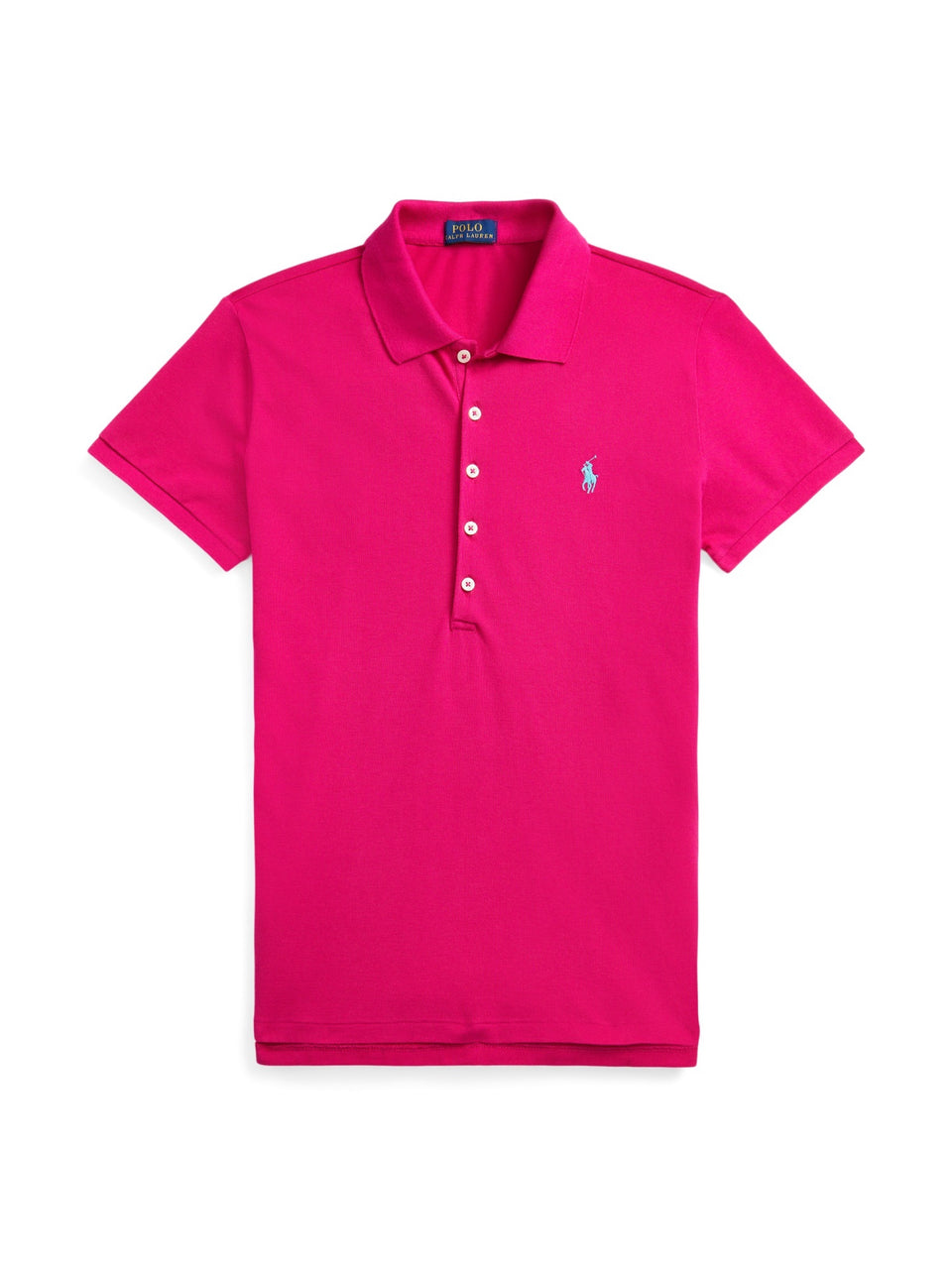 RALPH LAUREN Polo Manica Corta Slim Fit Rosa Sottocosto