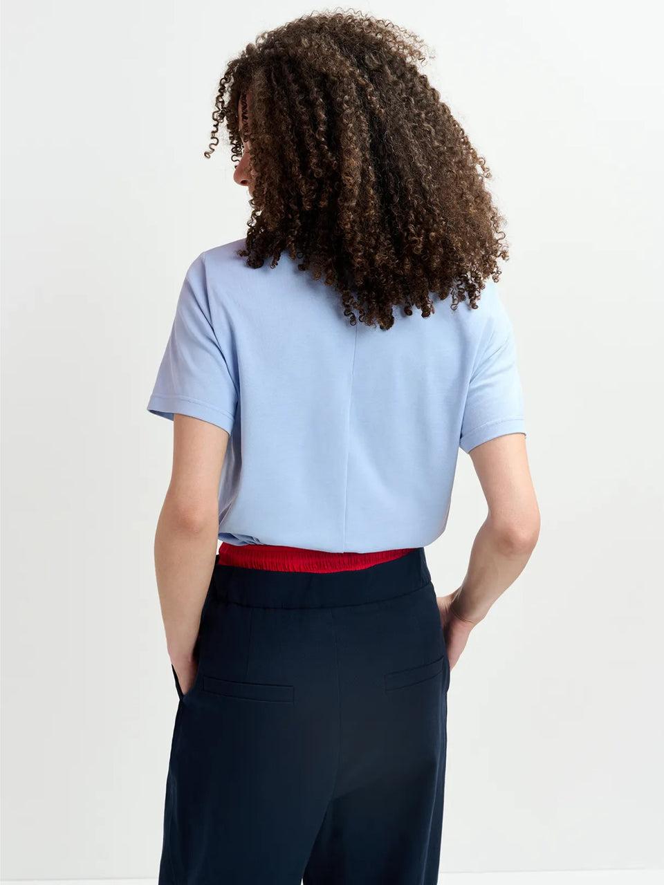 ESSENTIEL ANTWERP T-shirt con Ricami di Strass Blu Saldi