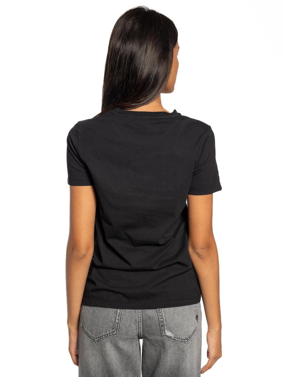 PINKO T-shirt con Logo Ricamato Nero I Più Venduti