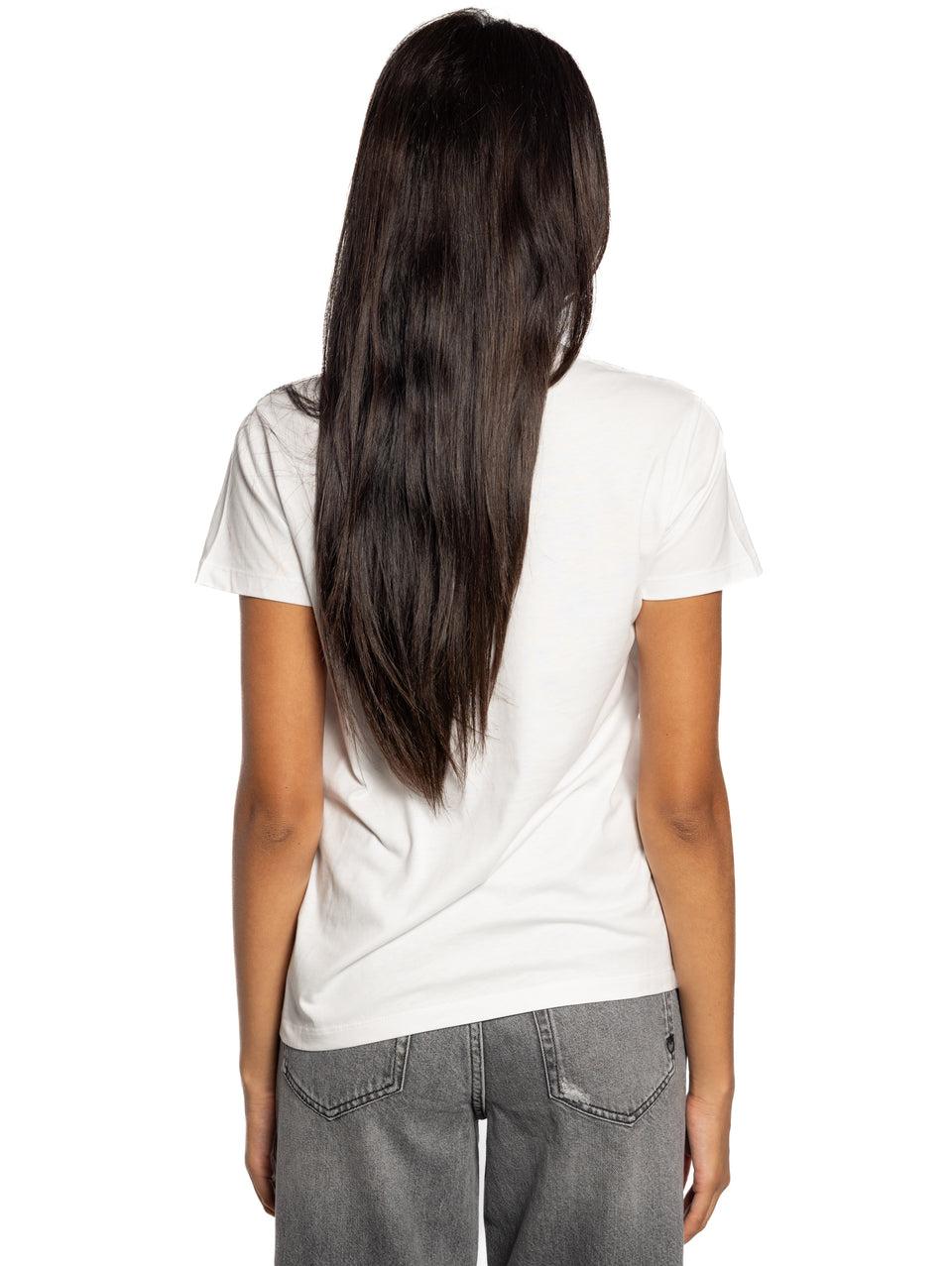 PINKO T-shirt con Logo Ricamato Bianco Vendite Flash