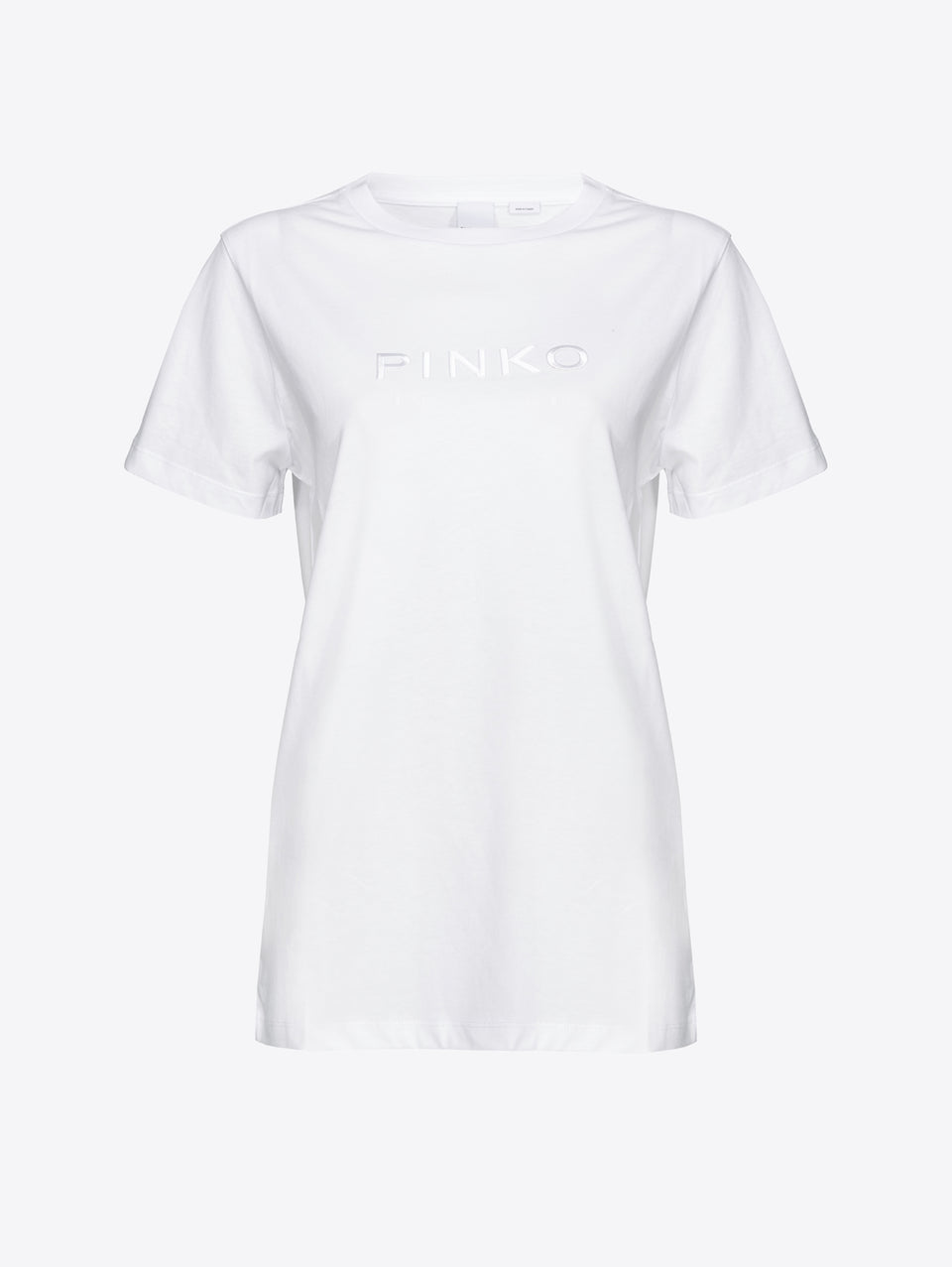 PINKO T-shirt con Logo Ricamato Bianco Vendite Flash