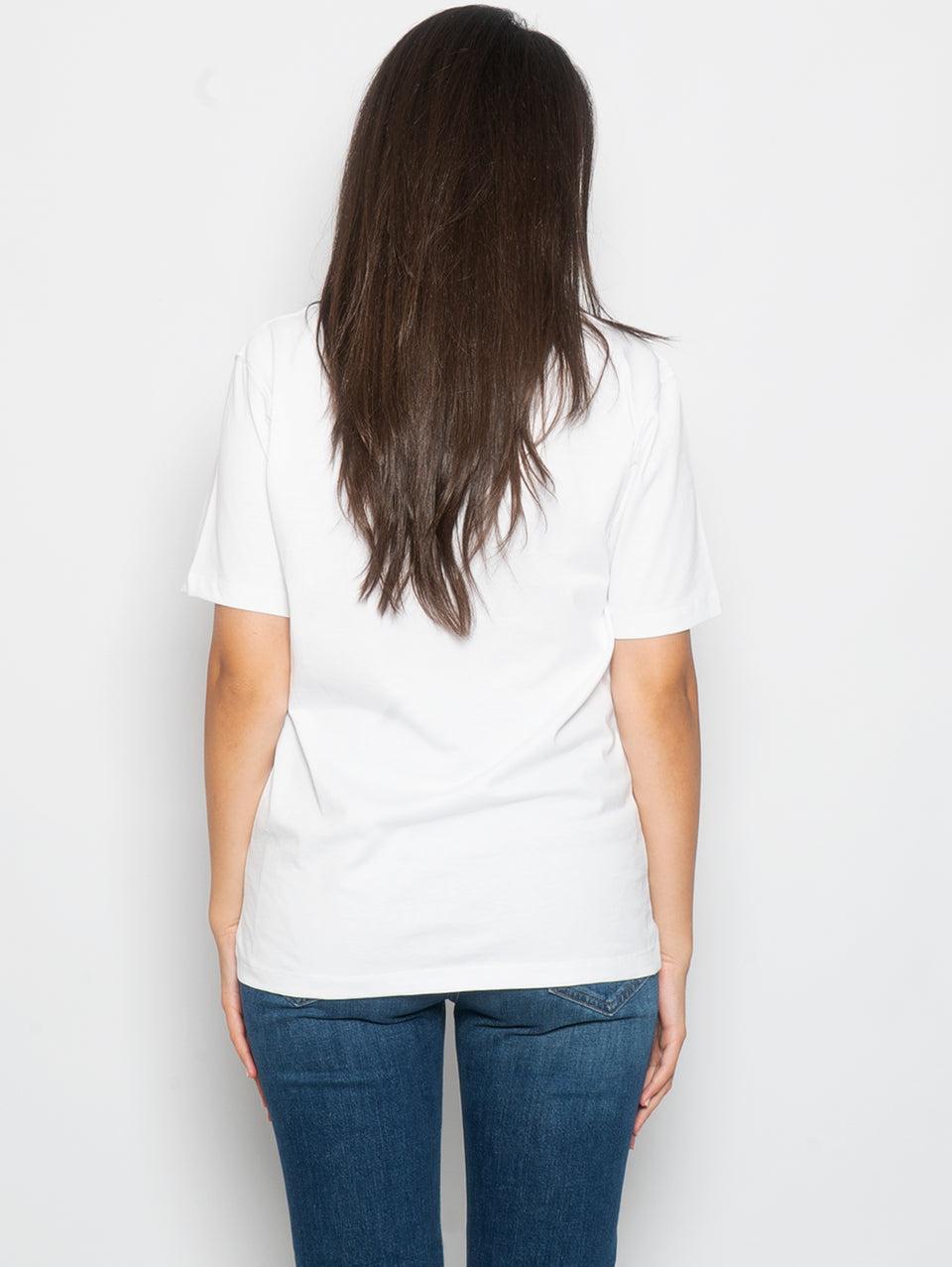 GIADA BENINCASA T-shirt con Ricamo Ciao Amore Bianca Moda