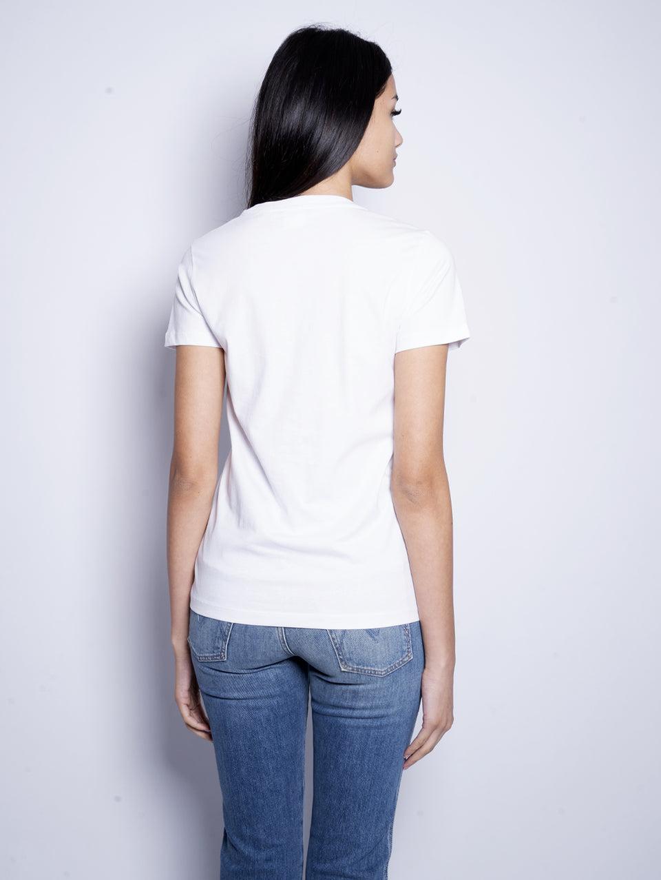 PINKO T-shirt con Logo Ricamato Bianco Spedizione gratuita
