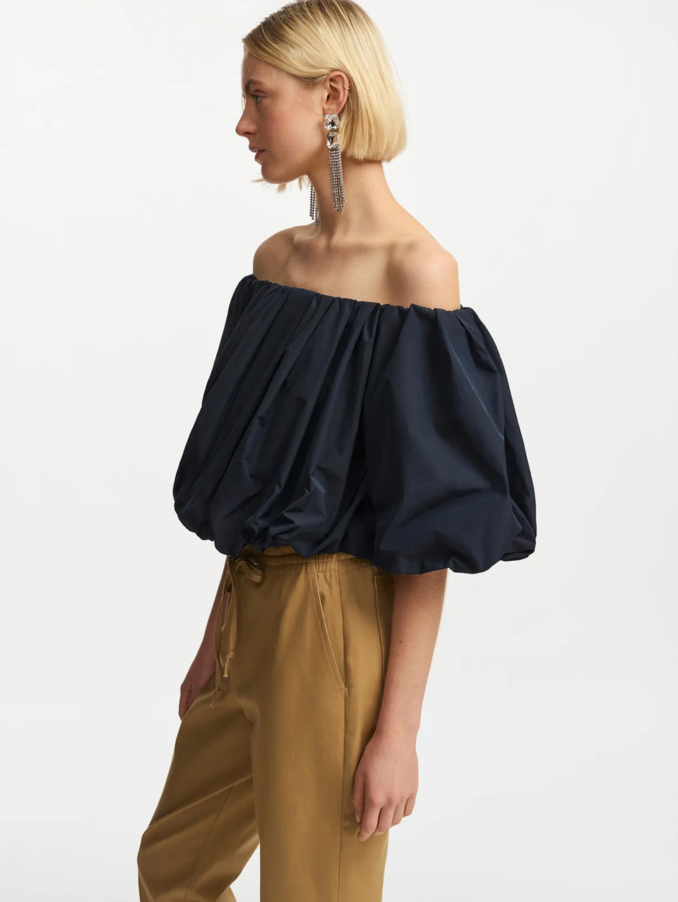 ESSENTIEL ANTWERP Body con Scollo Bardot Blu Comprare a buon mercato