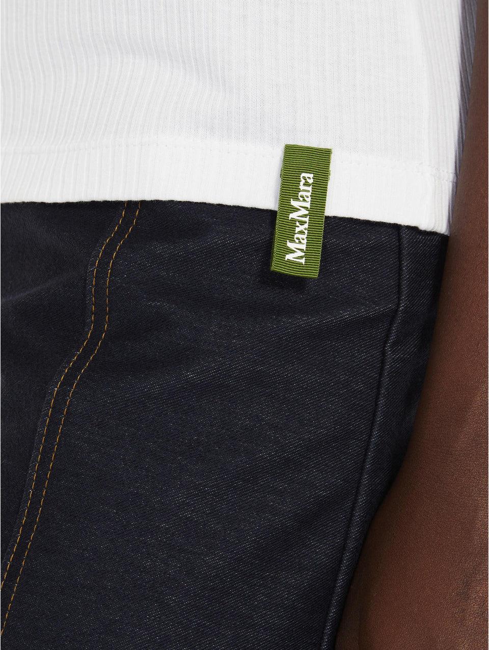 MAX MARA LEISURE Top Senza Maniche a Costine Bianco Offerta esclusiva