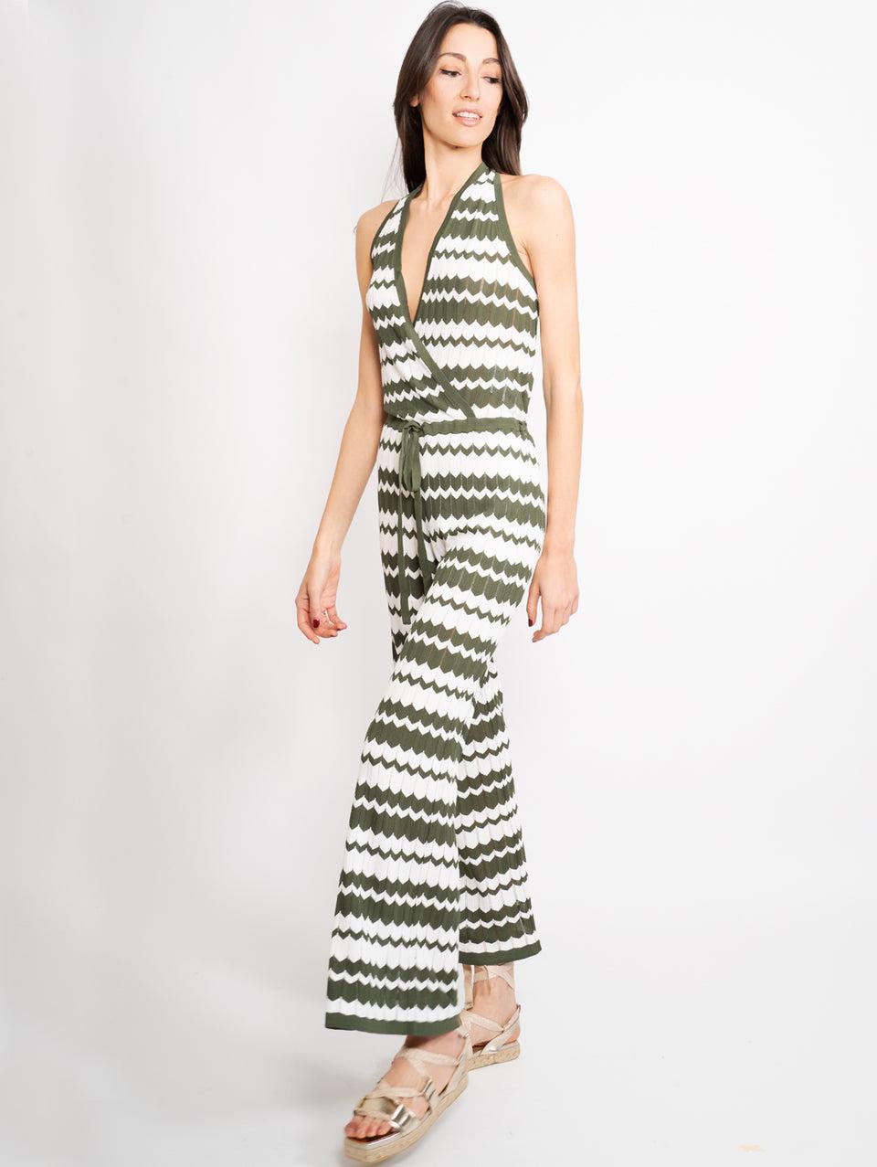 P.A.R.O.S.H. Tuta con Scollo all'Americana Verde Ultimo giorno