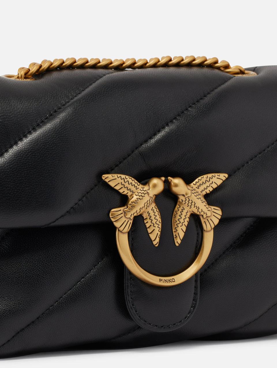 PINKO Borsa Mini in Nappa Nero Promozione temporanea