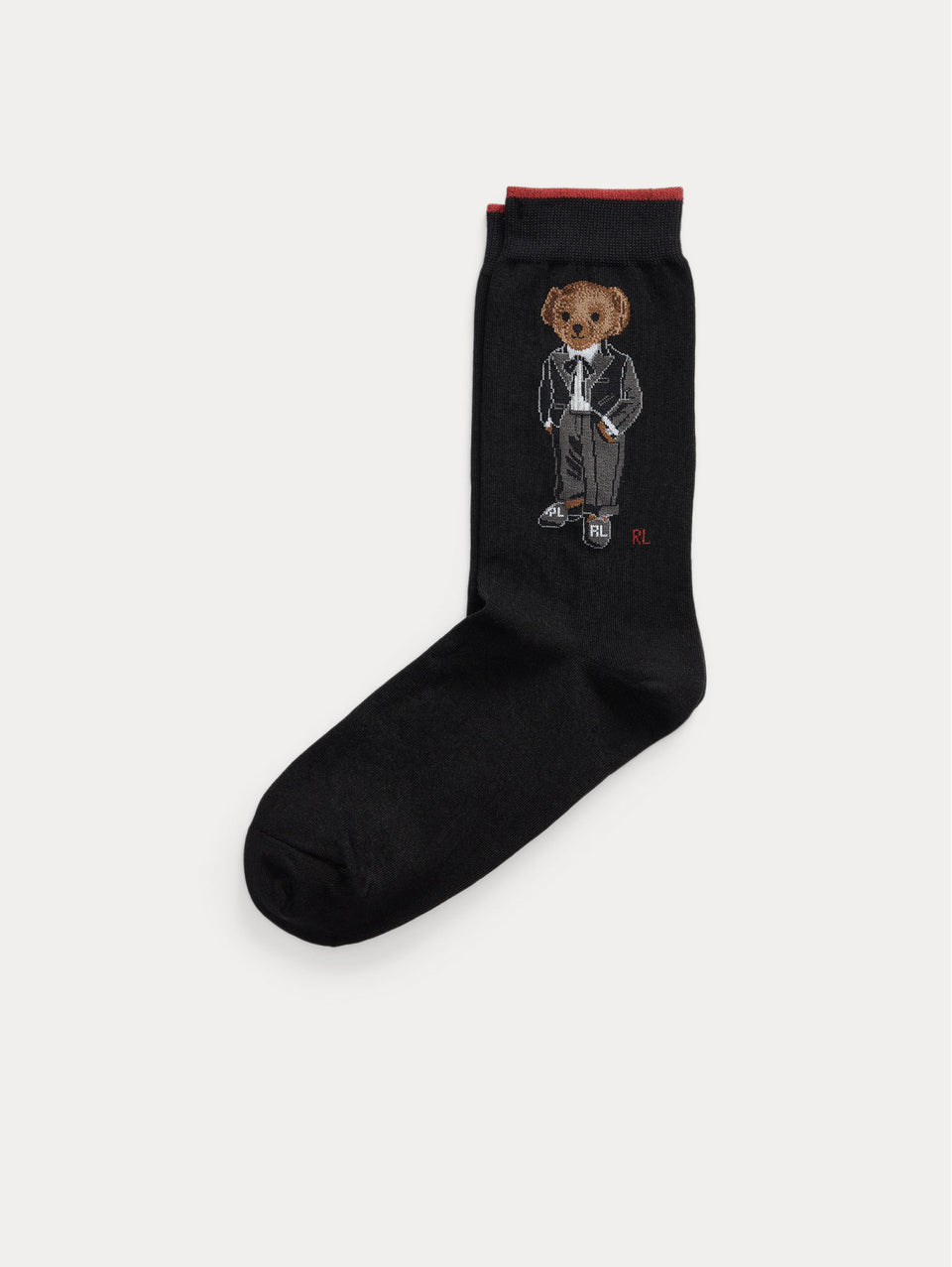 RALPH LAUREN Calze con Ricamo Polo Bear Nero 50% di sconto per tempo limitato