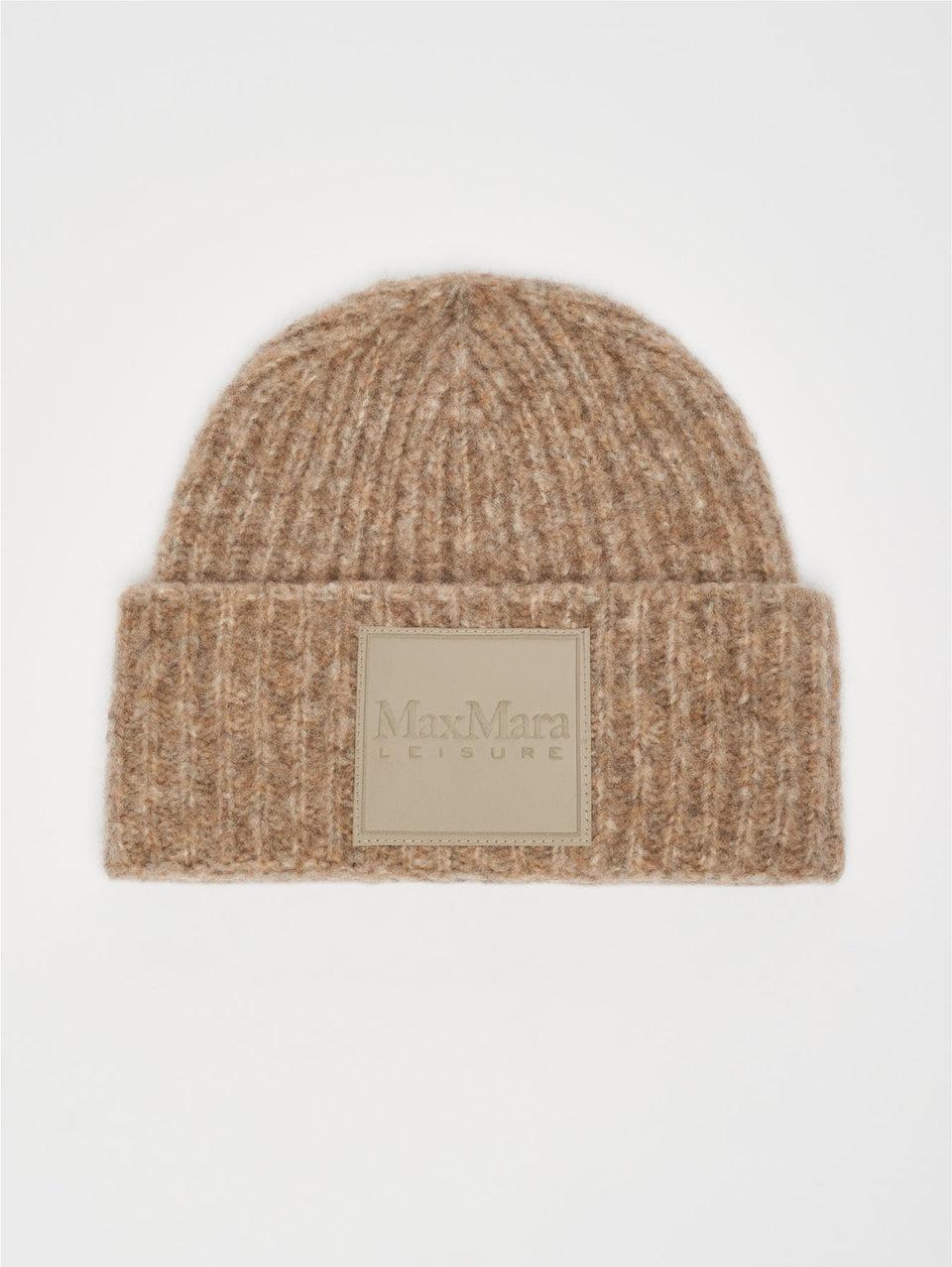 MAX MARA LEISURE Berretto in Lana a Coste Beige Fino Al -60%