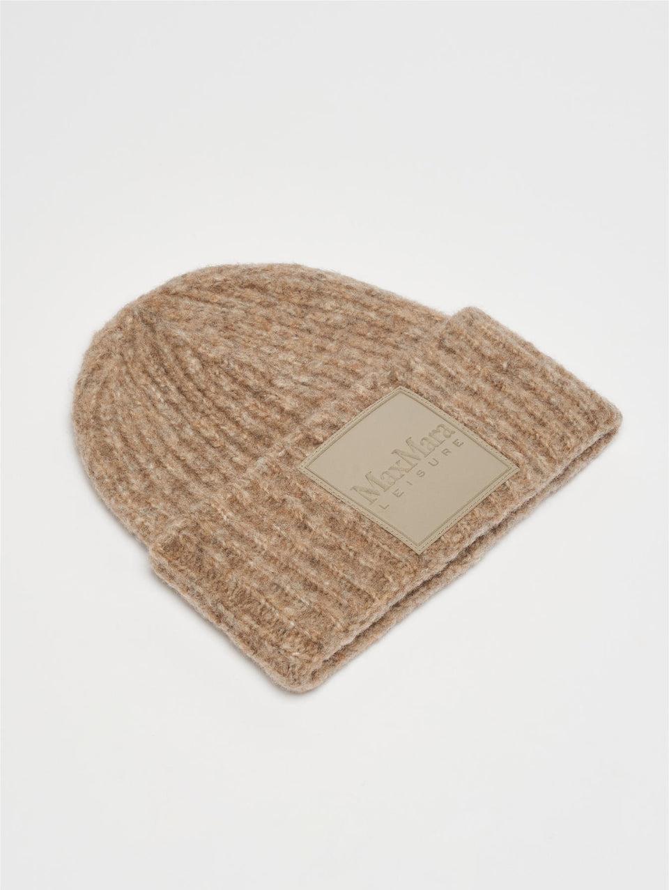 MAX MARA LEISURE Berretto in Lana a Coste Beige Fino Al -60%