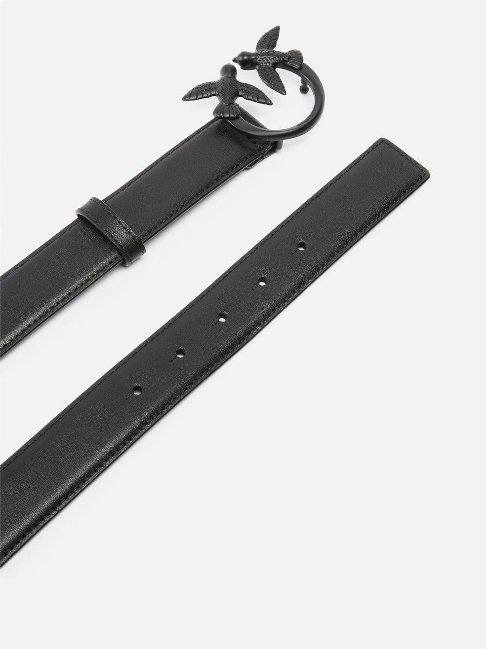 PINKO Cintura con Fibbia Love Birds in Tono Colore Nero Affare Del Giorno