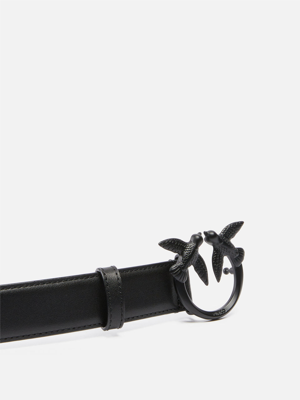 PINKO Cintura con Fibbia Love Birds in Tono Colore Nero Affare Del Giorno