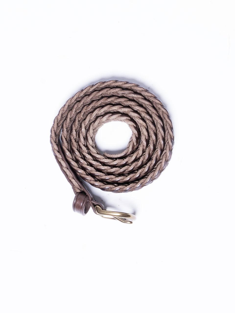 DRAGON DIFFUSION Cintura Sottile in Pelle Marrone Offerta