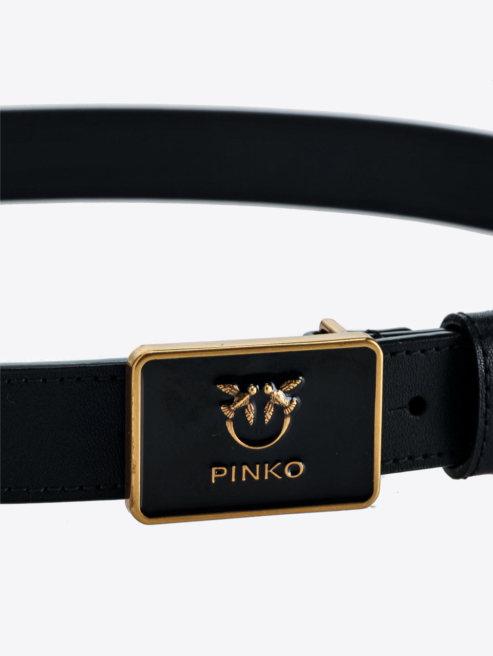 PINKO Cintura con Fibbia Rettangolare Nero In Vendita