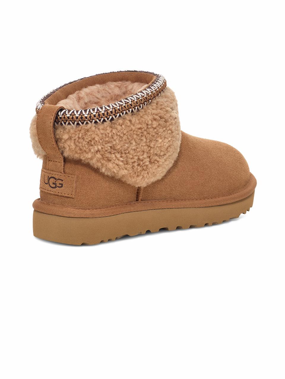 UGG Stivaletti in Montone Classic Ultra Mini Maxi Curly da Donna Castagna Comprare a buon mercato