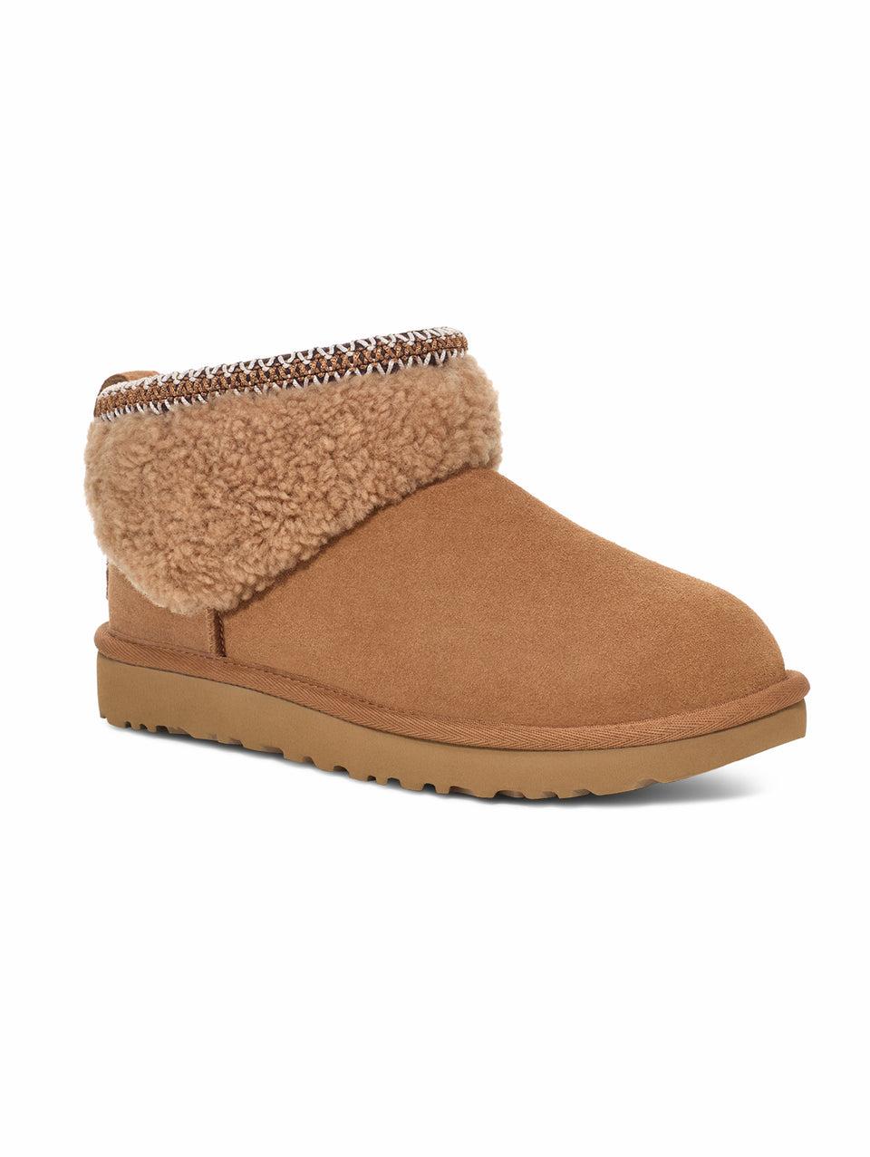 UGG Stivaletti in Montone Classic Ultra Mini Maxi Curly da Donna Castagna Comprare a buon mercato
