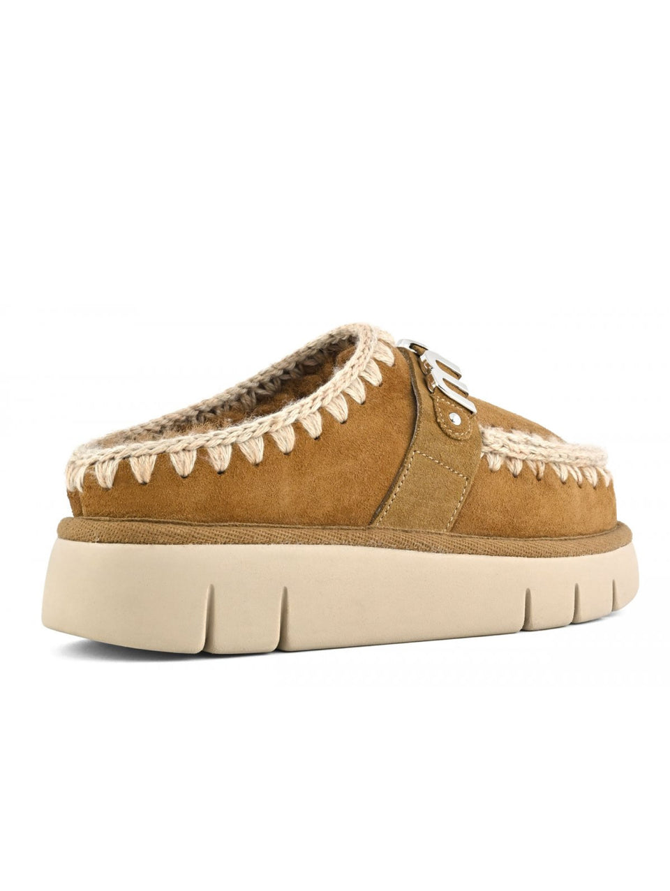 MOU Pantofole Bounce Clog Metal Logo Cognac Offerta natalizia