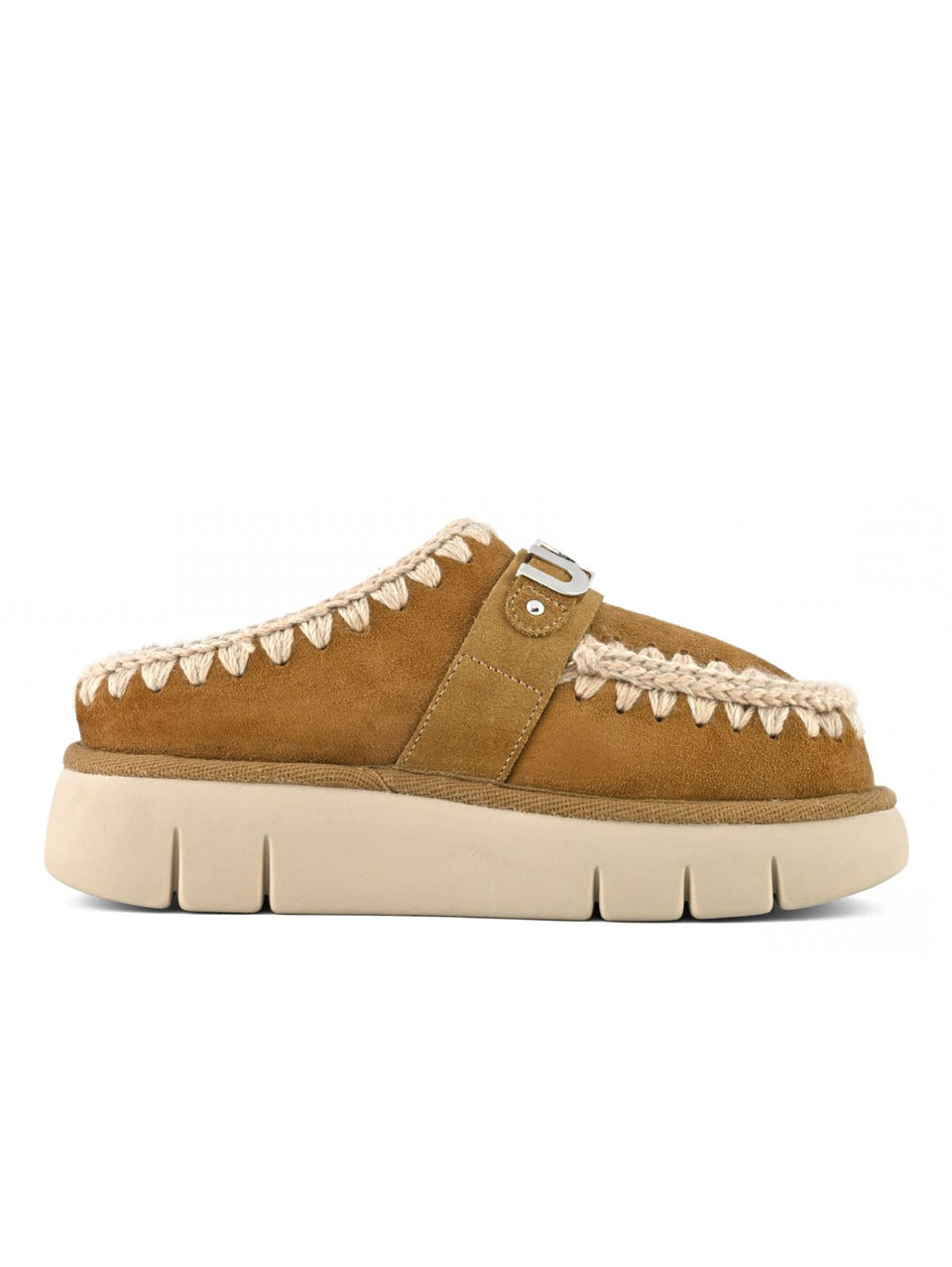MOU Pantofole Bounce Clog Metal Logo Cognac Offerta natalizia