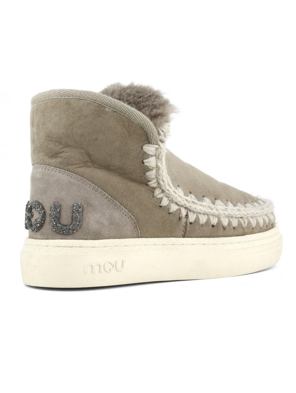 MOU Stivaletto in Montone Sneakers Bold Glitter Grigio Offerta Pasqua