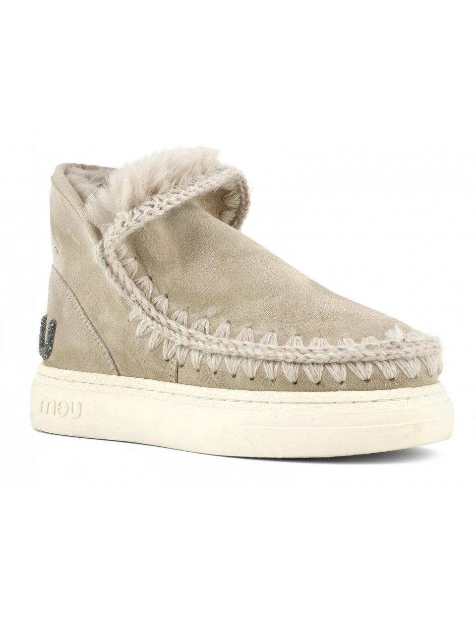 MOU Stivaletto in Montone Sneakers Bold Glitter Cammello Offerta per la Festa della Mamma