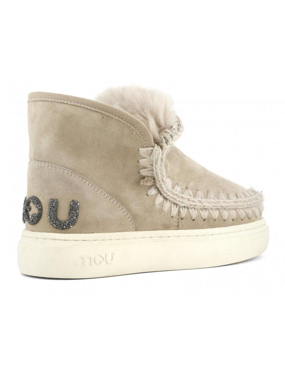 MOU Stivaletto in Montone Sneakers Bold Glitter Cammello Offerta per la Festa della Mamma