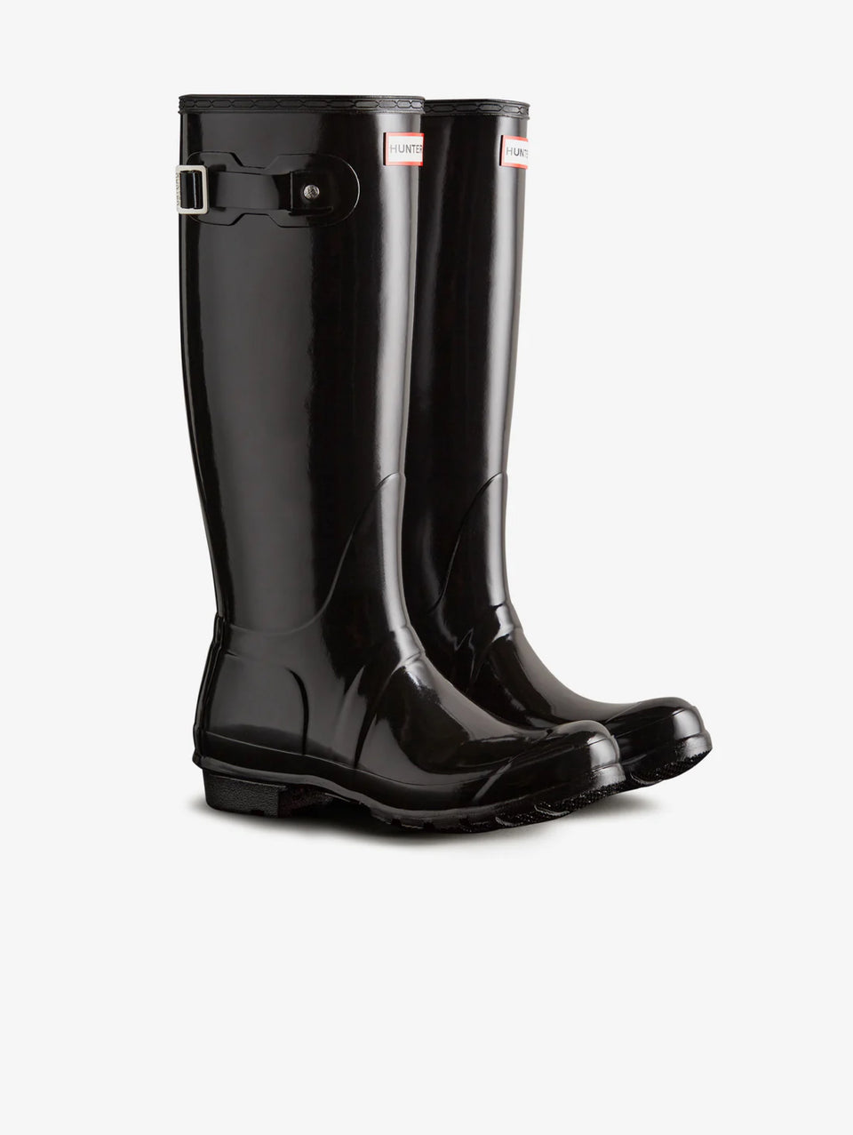 HUNTER Stivaletti Wellington Original in Gomma Lucida Neri Vendita calda