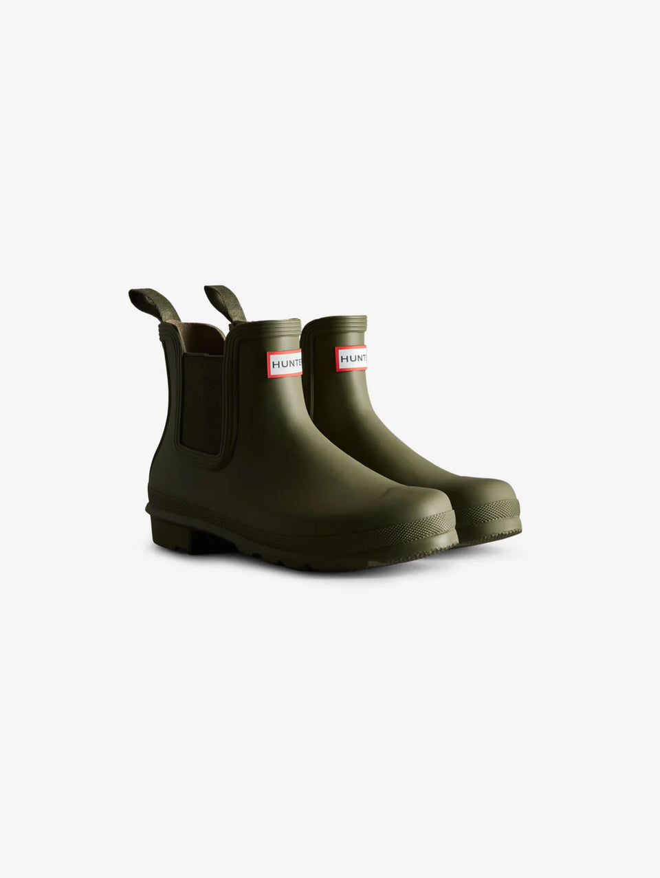 HUNTER Stivaletti Chelsea in Gomma con Elastico Verde Latest fashion