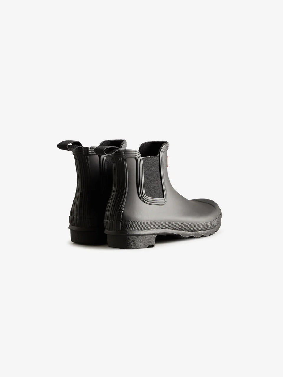 HUNTER Stivaletti Chelsea in Gomma con Elastico Nero Online Outlet