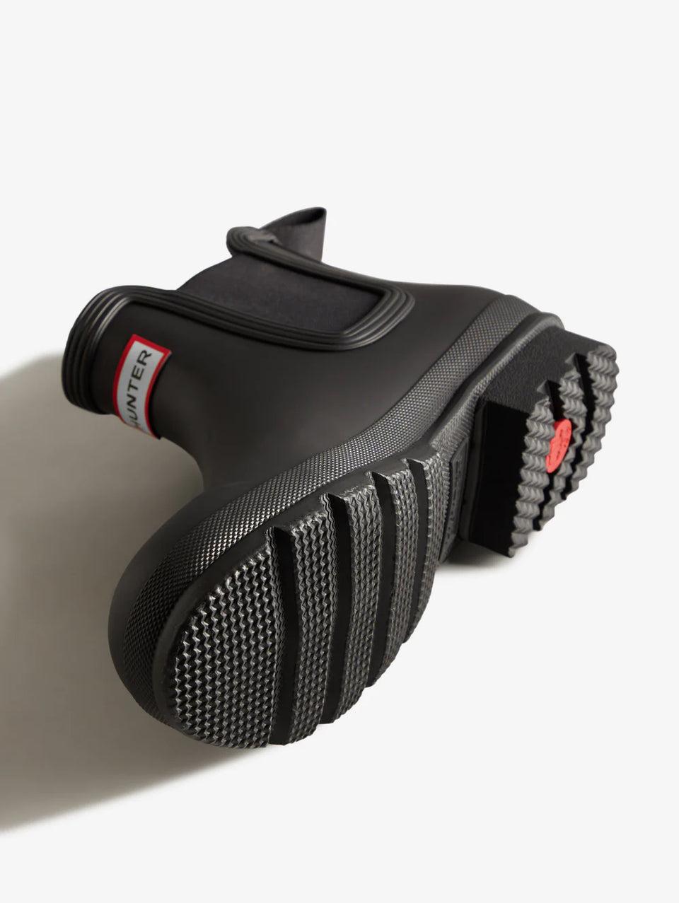 HUNTER Stivaletti Chelsea in Gomma con Elastico Nero Online Outlet