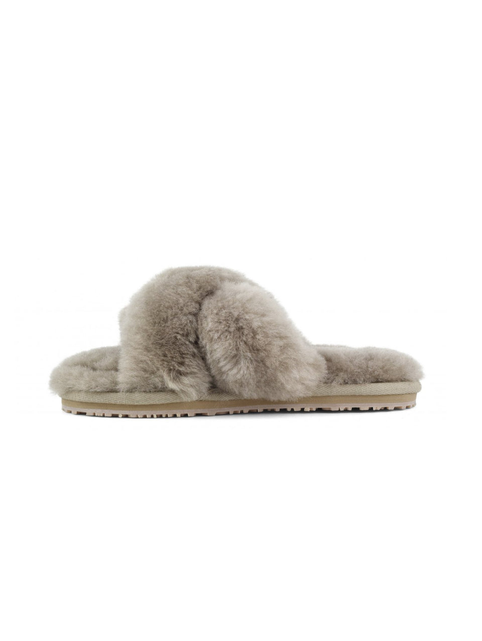 MOU Slippers in Montone Incrociato Grigio