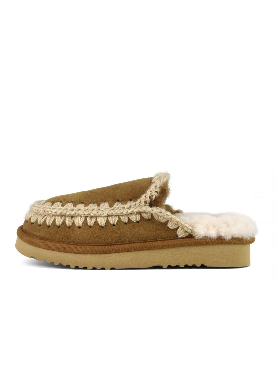 MOU Ciabatta Eskimo Slipper Cognac Grandi sconti