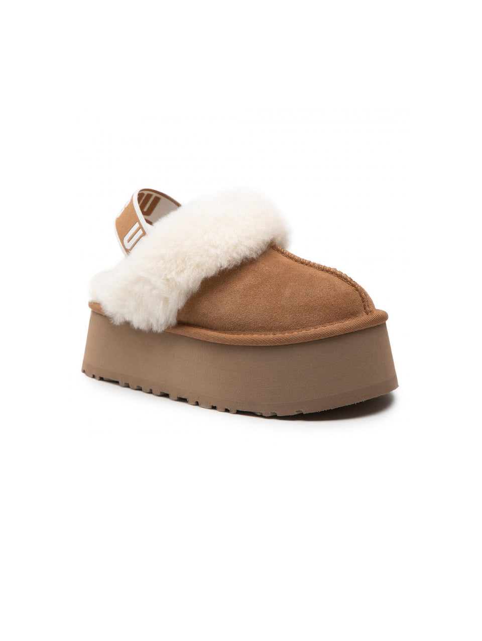 UGG Ciabatte con Elastico in Montone Castagna Liquidazione